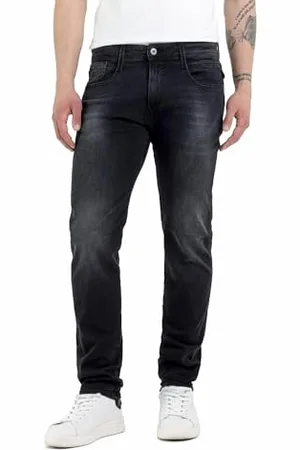 Replay Jeans da Uomo Slim Fit Anbass con Power Stretch, Grigio , W36 x L30