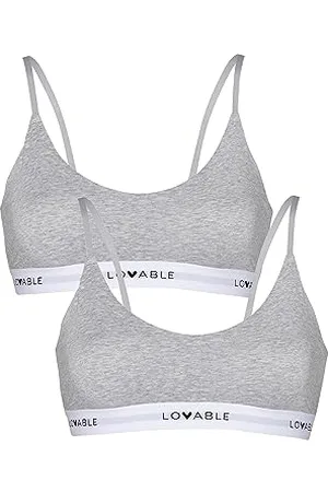 Lovable Reggiseno Crop Top Originals con Logo Donna x2, , L