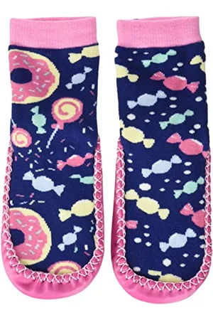 Playshoes Pantofole da Cottage Unisex - Bambini e ragazzi, Blu/Rosa (Dolci), 28/29 EU