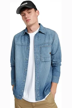 G-Star Uomo 1-Pocket Regular Denim Shirt, (sun faded thames D24764-D539-G341), M