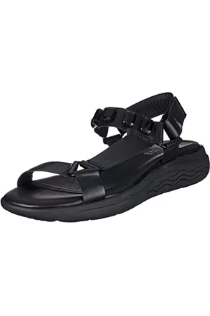 Geox D Spherica Ec5W, Sandal, Black, 39 EU