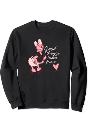 Disney Daisy Duck Retro Vintage Heart Good Things Take Time Felpa