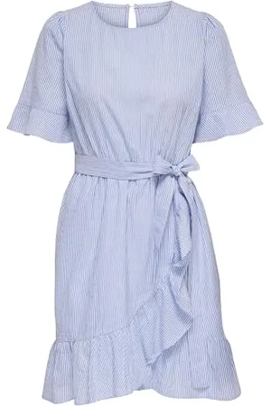 ONLY Onldelila S/S Short Dress Wvn Noos Abito Estivo, , S Donna