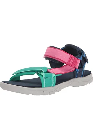 Jack Wolfskin Seven Seas 3K, Sandali, Blu/Verde, 32 EU