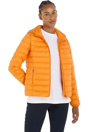 Tommy Hilfiger Giacca Donna Padded Global Stripe Jacket Giacca da Mezza Stagione, (Rich Ochre), S