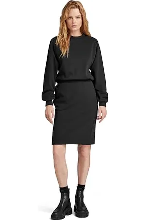 G-Star Donna Ventilation Sweat Dress, (dk black D24505-D562-6484), XS