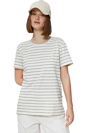 Koton Maglietta in Cotone a Maniche Corte con Scollo Rotondo T-Shirt, (0s5), M Donna