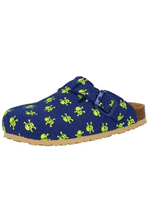 LICO Bioline Clog Star, Ciabatte, Blu (Blau/Lemon Blau/Lemon), 29 EU