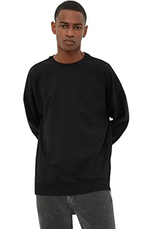 Trendyol Black Male-Felpa da Uomo con Zip Maglia di Tuta, , S
