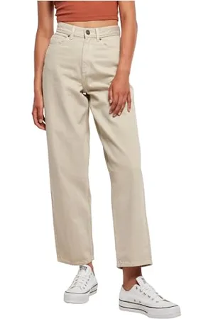 Urban classics Ladies High Waist 90´s Wide Leg Denim Pants, Pantaloni Donna, (Offwhite Raw), 31