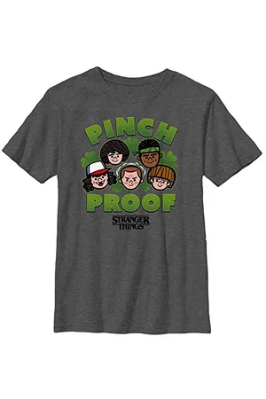 Stranger Things Pinch Proof-Maglietta a Maniche Corte T-Shirt, , Taglia Unica Unisex-Bambini e Ragazzi