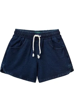 Benetton Effeto Denim Pantaloncini, (Scuro), KL Bambina