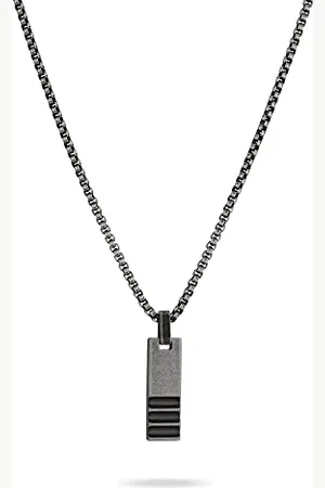 Fynch-Hatton Fynch Hatton Collana FHJ-0002-N-60 Gun, 60, Acciaio inossidabile, Senza Gemme