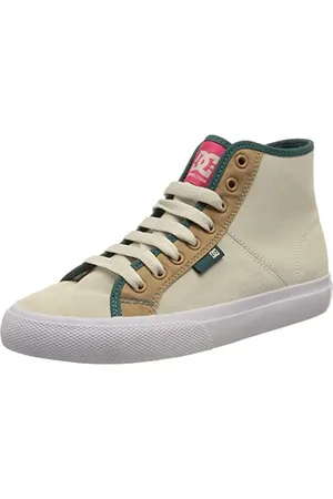 Dcshoes Manuale, Scarpe da Ginnastica Donna, Bianco, Giallo, 42 EU