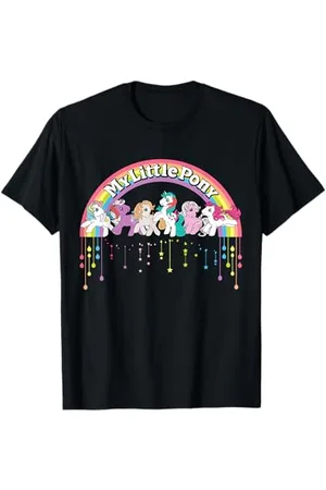 My Little Pony Logo Retro Cartoon Rainbow Dash Fluttershy Rarità Maglietta
