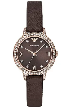 Emporio Armani Orologio da donna, movimento al quarzo/3 lancette, cassa da 32 mm, cinturino in pelle Pro-Planet AR11555