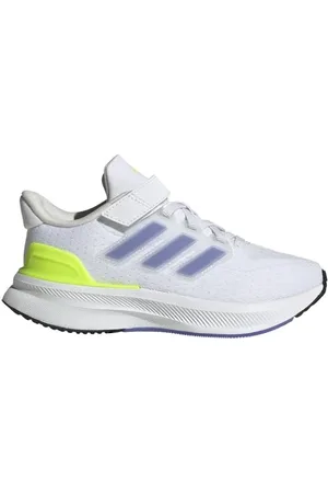 adidas ULTRARUN 5 Shoes Kids, Scarpe da Corsa, Cloud White/Cobalt Blue/Lucid Lemon, 28 EU