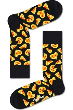 Happy Socks Pizza Love Sock Calzini, Black, 41-46 Uomo