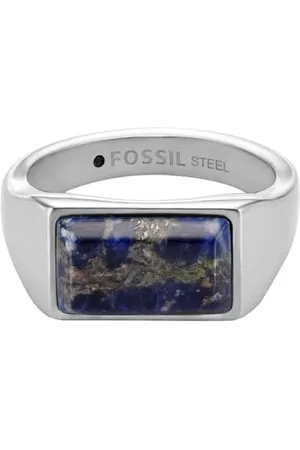 Fossil Anello da uomo All Stacked Up in acciaio inox, JF04726040, Acciaio inossidabile, Nessuna pietra preziosa