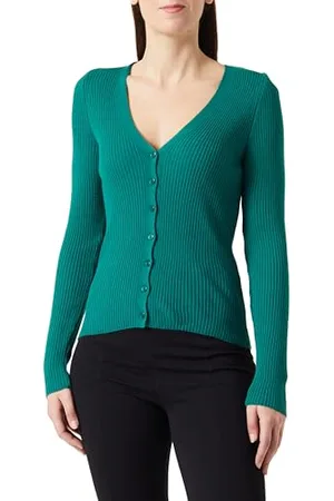 Trendyol Damen Gerade Lange Ärmel Regulär Strickjacke Maglione Cardigan, , L Donna