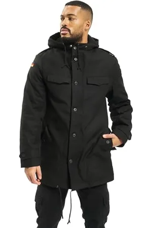 Brandit BW Parka Flag, Uomo, black, 50