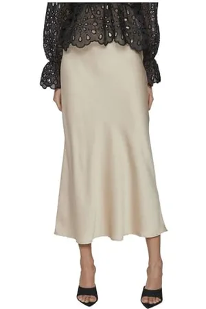 VILA Viellette HW Long Skirt-Noos Gonna con Linea ad A, , 42 Donna