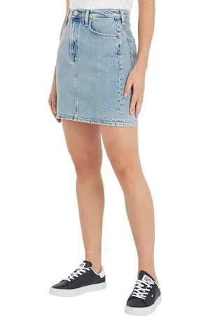 Tommy Hilfiger Donna Gonna Mini Gonna in Jeans Elasticizzata, Blu ( Light), 25W