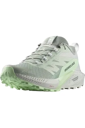 Salomon Sense Ride Scarpe da Trail Running da Donna, Ammortizzazione e reattività, Grip versatile, Tomaia leggera, Lily Pad/Metal/Green Ash, 42 EU