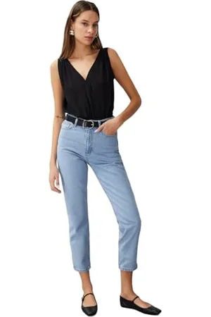 Trendyol Basic Normal Waist Mom Jeans, , 44 da Donna