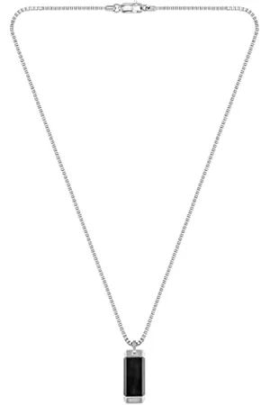 HUGO BOSS Jewelry Collana da Uomo Collezione BENNETT in Acciaio Inossidabile con una Placca Incisa - 1580263
