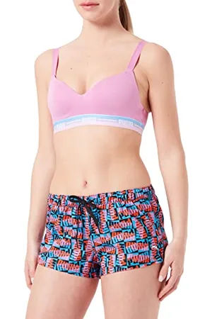 PUMA Black Logo Shorts, Slip Bikini Donna, Combo, M