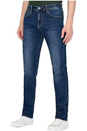 Armani Exchange A| x Jeans Slim con 5 Tasche, Indaco, 30 Short Uomo
