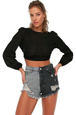 Trendyol Pantaloncini da Donna a Vita Normale a Gamba Dritta, , 72