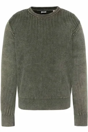 Schott NYC Plkarter1 Pullover, Kaki Scuro, L Uomo