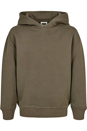 Urban classics Felpa Bambina Bambino con Cappuccio, 100% Cotone Ecologico, Tinta Unita, Stile Casual, Diversi Colori Disponibili, Taglie 110/116 - 158/168