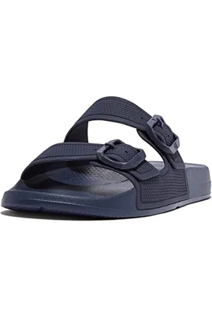 FitFlop Iqushion Two-Bar Buckle Slides, Sandali Bassi Donna, , 36 EU
