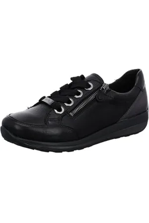 ARA Osaka, Scarpe da Ginnastica Donna, Schwarz,Anthrazit, 37 EU Larga
