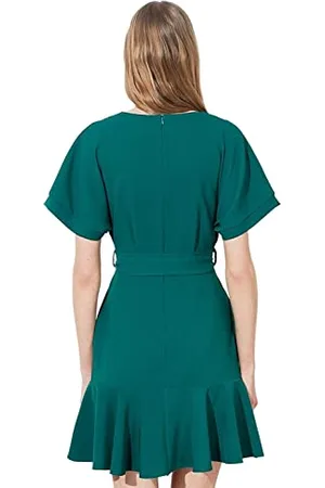 Trendyol Mini Abito in Tessuto vestibilità Regolare con Orlo a Volant Vestito, , 72 Donna