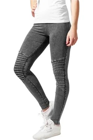 Urban classics Leggings Da Donna In Jersey Denim, Grigio (Darkgrey), 3XL