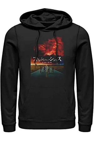Stranger Things Poster con Cappuccio Felpa, , M Unisex-Adulto