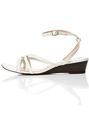 FIND Asymetric Toe Thong Wedge Sandalias con Punta abierta, Marfil off/White), 36 EU