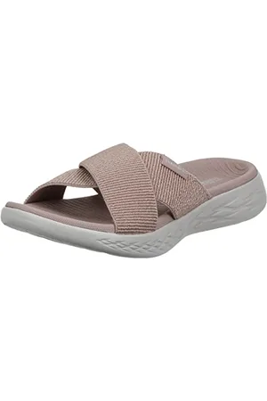 Skechers On-The-Go 600-16259, Sandali a Ciabatta Donna, Oro Rosato, 37 EU Larga