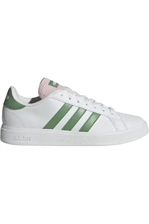 adidas Grand Court Base 2.0 Shoes, Scarpe Donna, Cloud White/preloved Green/Clear Pink, 38 2/3 EU