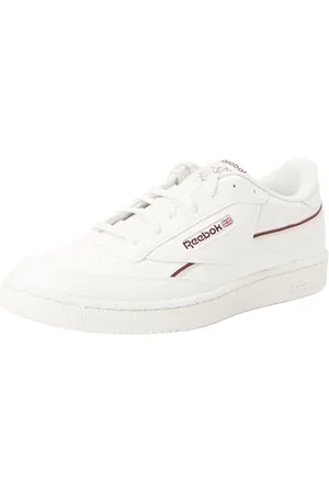 Reebok Club C 85 Vegan, Scarpe da Ginnastica Uomo, Chalk/Classic Maroon F23/Stucco, 39 EU
