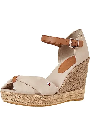 Tommy Hilfiger Espadrillas Wedge Donna Tacco a Zeppa, Beige (Stone), 42 EU