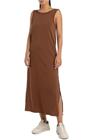 Replay Abito in cotone da donna, Marrone (Brandy 524), M