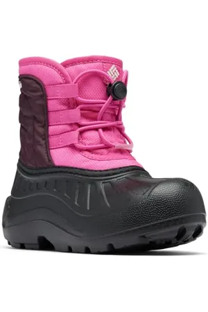 Columbia Powderbug Snowlite Lace, Stivali da neve Unisex - bambini e ragazzi, Pink Ice/Moonvista Youth, 38 EU