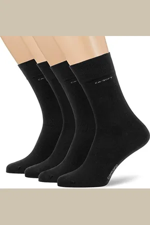 Camano 3642000 Calze, (Black 0005), 35/38 (Pacco da 4) Donna