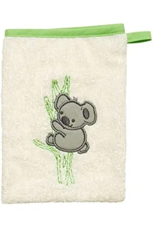 Playshoes Unisex Kinder Frottee-waschhandschuh, Guanto da bagno Unisex - Bambini e ragazzi, (6 - Koala), 15x20 cm