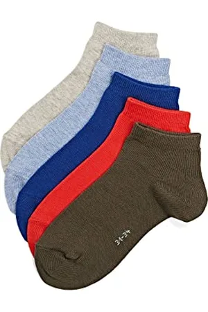 ESPRIT Solid Mix Multipack K Sn cotone bassi tinta unita confezione di 5 paia, Calzini corti Unisex - Bambini, , 31-34